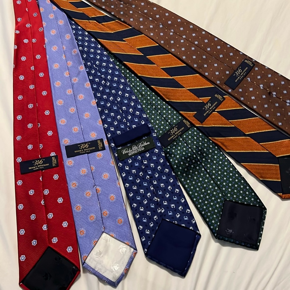 Set of 6 men’s ties from Brooks Brothers